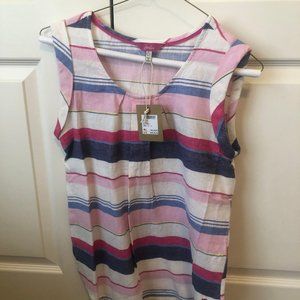 Women's Striped Linen Top